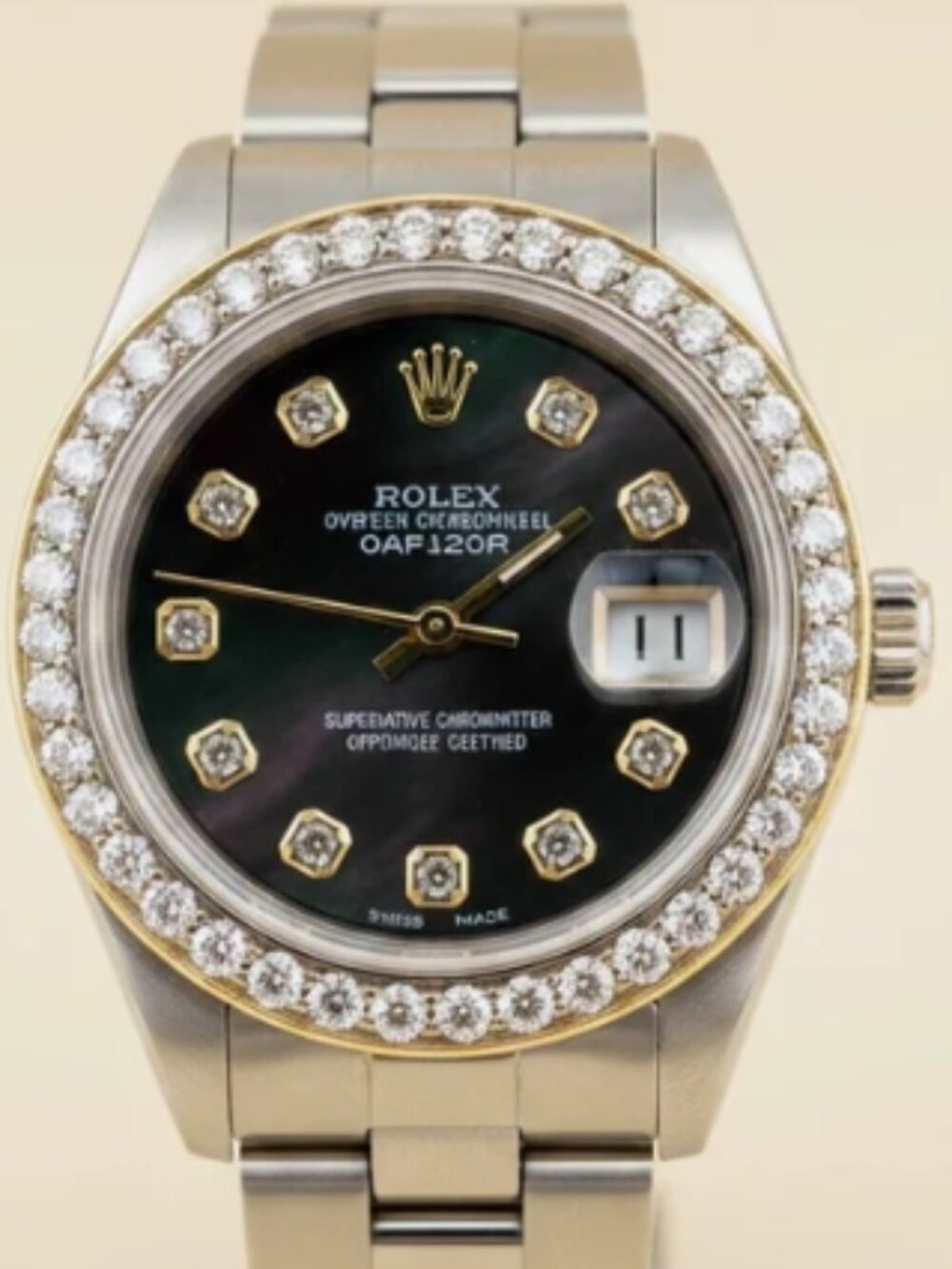 Rolex Ladies Diamond Mother of Pearl Watch Classic Elegance - Picture 3 of 3